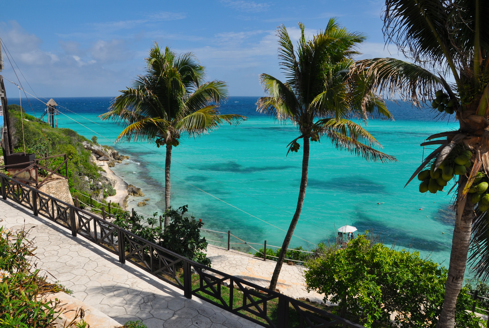 perfect tropical sea landscape. Isla Mujeres (Women Island)